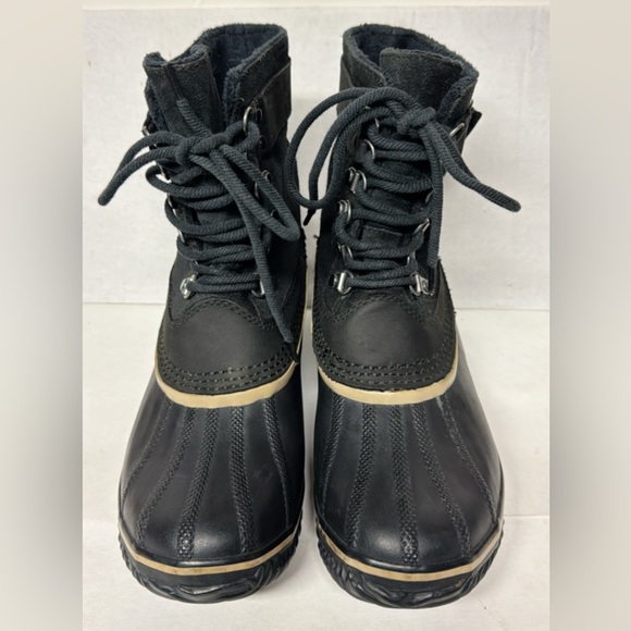 SOREL WOMENS FANCY LACE II SUEDE NUBUCK DUCK BOOTS WATERPROOF WINTER RAIN - Picture 3 of 7